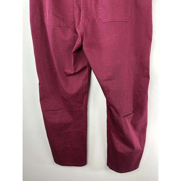Sundance Decla Pants In Raspberry Cotton Spandex Patch Pockets Women's Size 14 - Picture 13 of 13